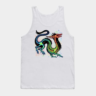 Rainbow Dragon Skeleton Tank Top